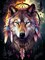 Diamond Craft Painting Art Kits for Adults Wolf, Paint by Diamond Gem Art Kits Full Drill Embroidery Mosaic Making (12"x16")